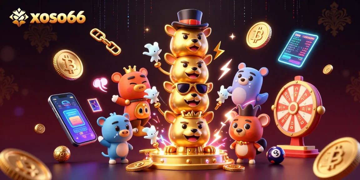 Xoso66 promotes exciting lottery experiences with a dynamic totem and crypto elements.
