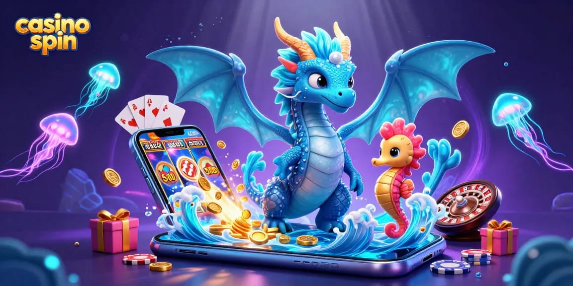 Join thrilling games with casino spin, featuring vibrant sea creatures and dynamic betting elements.