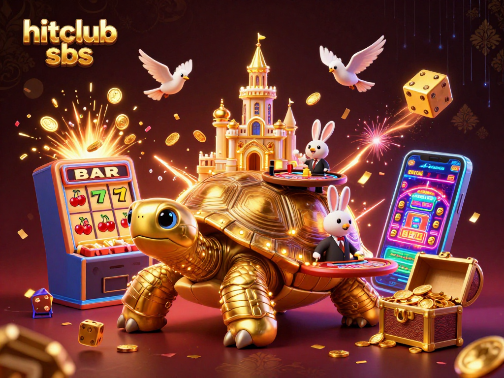 Engage with hitclub sbs as golden tortoise and rabbit dealer host a vibrant casino scene bursting with excitement.