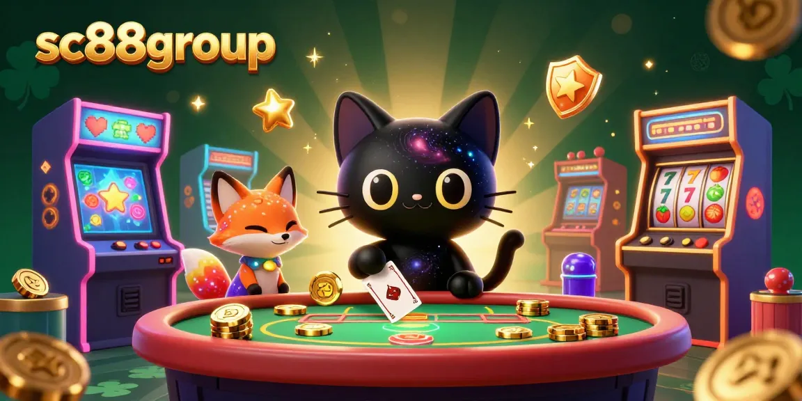 Experience vibrant gameplay and cosmic excitement with sc88group's unique casino illustration.