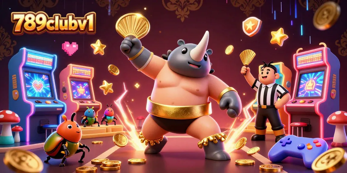 Engage in exciting games at 789clubv1, featuring a vibrant casino atmosphere with charming characters.