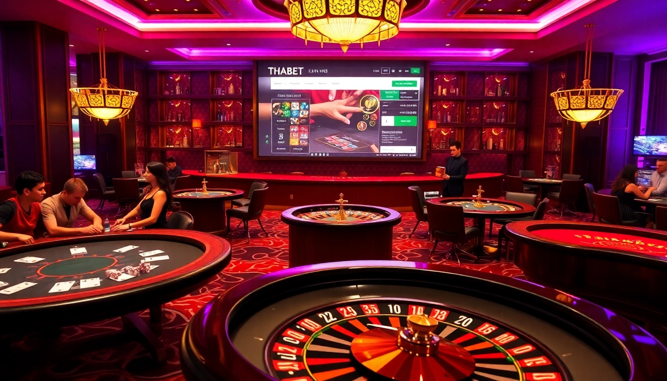 Engage in thrilling gaming experiences at thabet web's luxurious casino atmosphere.