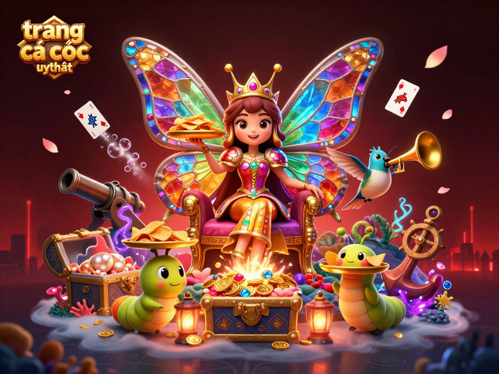Engage with the vibrant world of trang cá cược uy tín, illustrated in an enchanting casino scene.