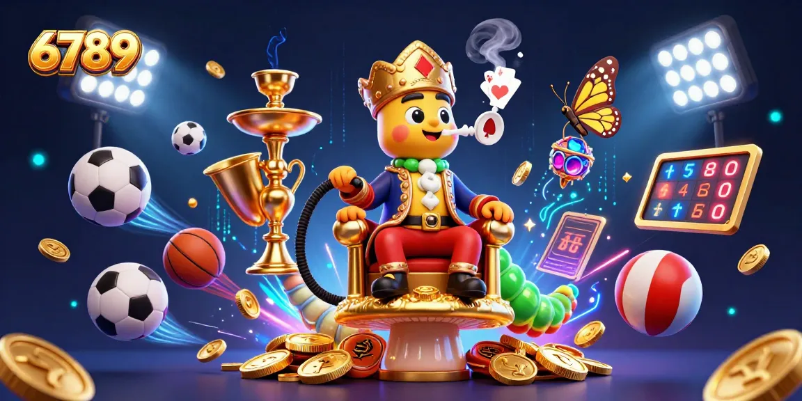 Experience the excitement of 6789 in a vibrant online casino illustration featuring dynamic characters and gambling elements.