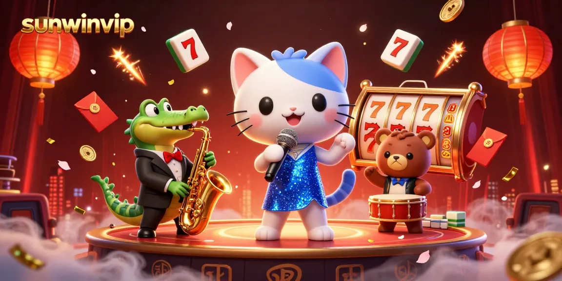 Experience thrilling gameplay with sunwinvip in a vibrant casino scene featuring engaging characters and dynamic elements.