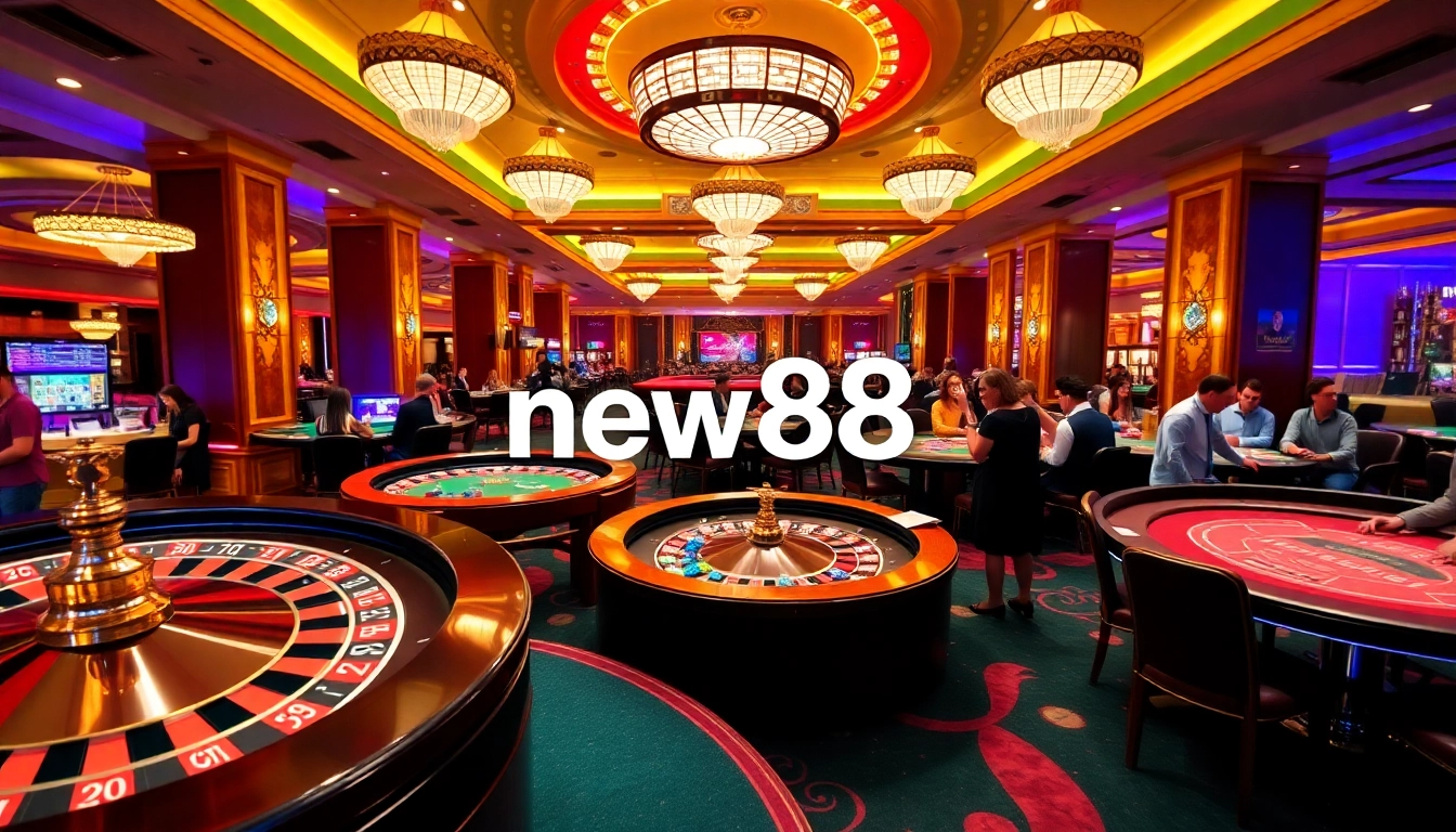 Experience the thrill of new88 with vibrant casino games and excited players.
