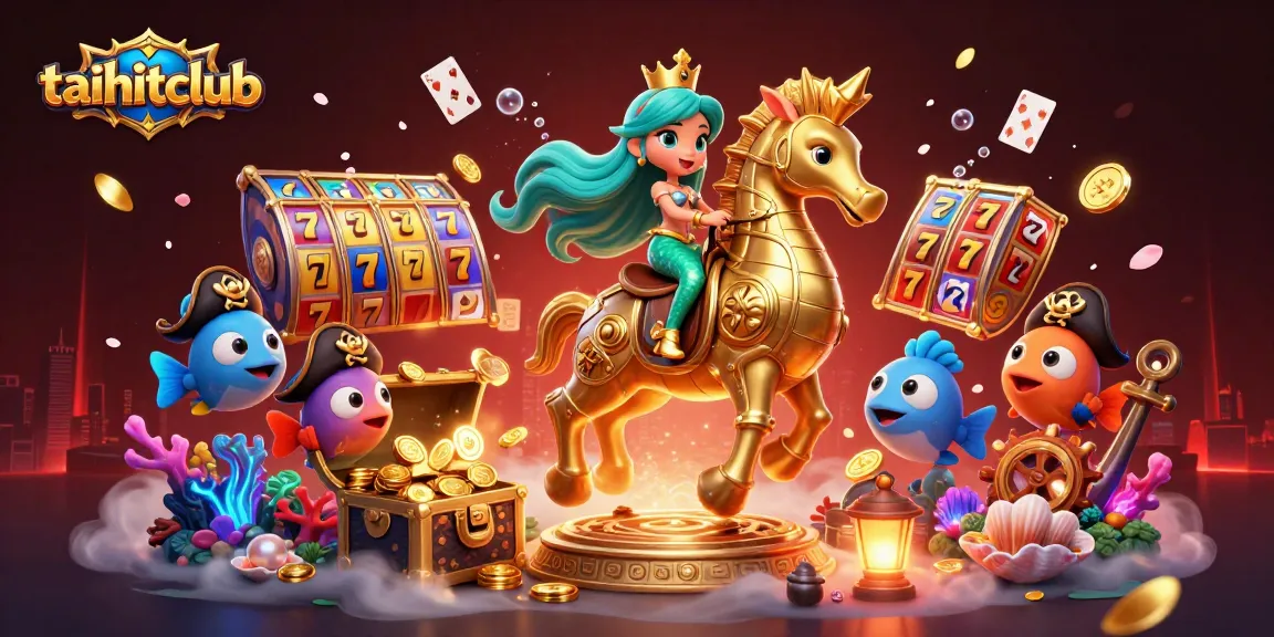 Engage with taihitclub's vibrant mermaid-themed casino adventure, featuring slot machines and treasures.