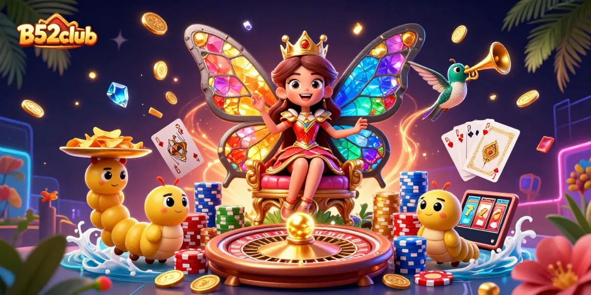 Experience the vibrant world of B52club, where dazzling gaming elements and enchanting characters come alive.