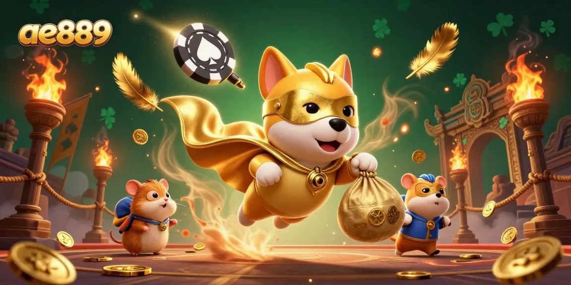 Experience winning gameplay at ae889 with a vibrant 3D illustration showcasing thrilling casino adventures.