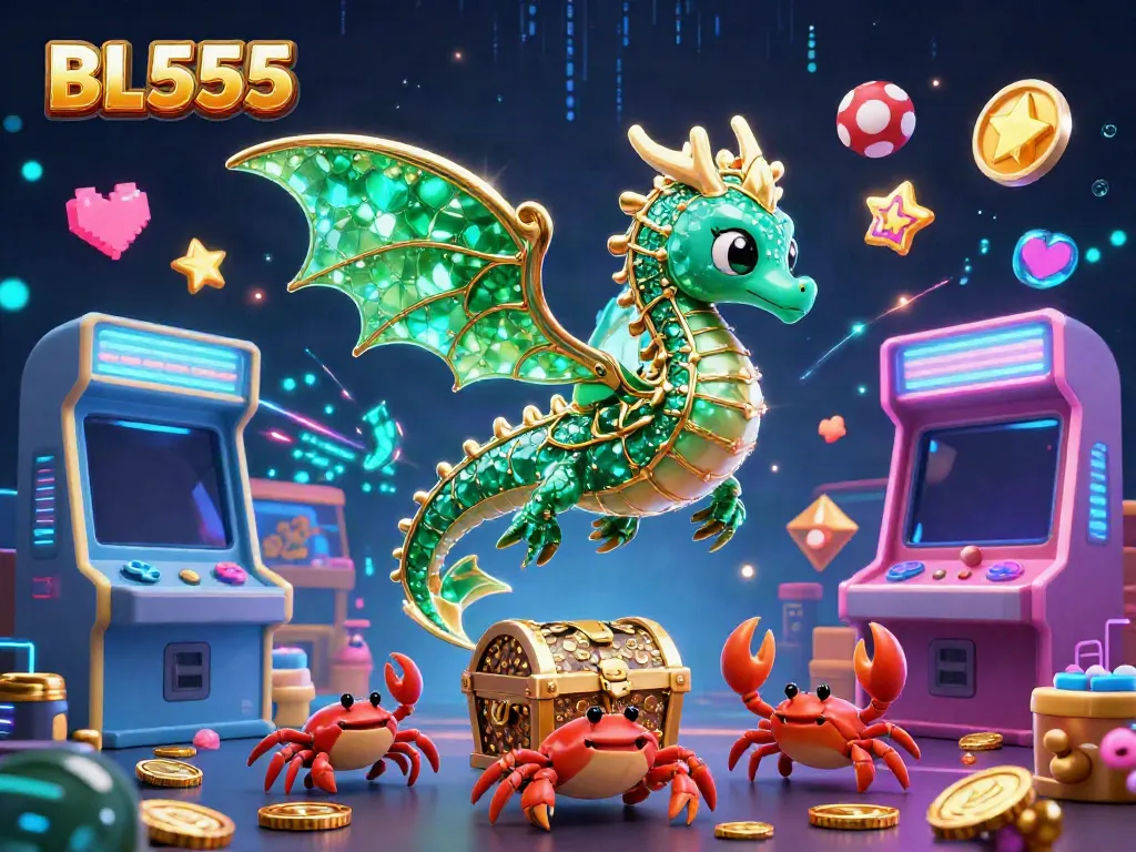 Experience thrilling gameplay at BL555, featuring a majestic sea dragon and vibrant gaming elements.