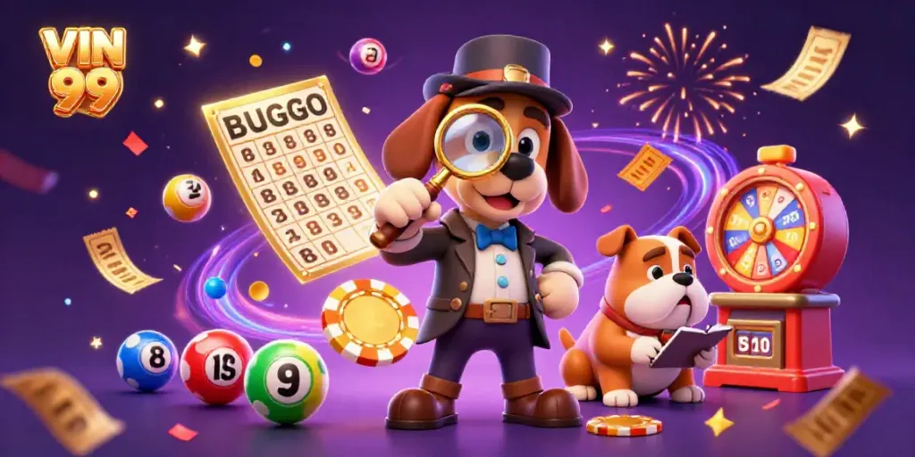 Experience the excitement at VIN 99 with a cartoon detective and festive gaming elements expanding the casino world.