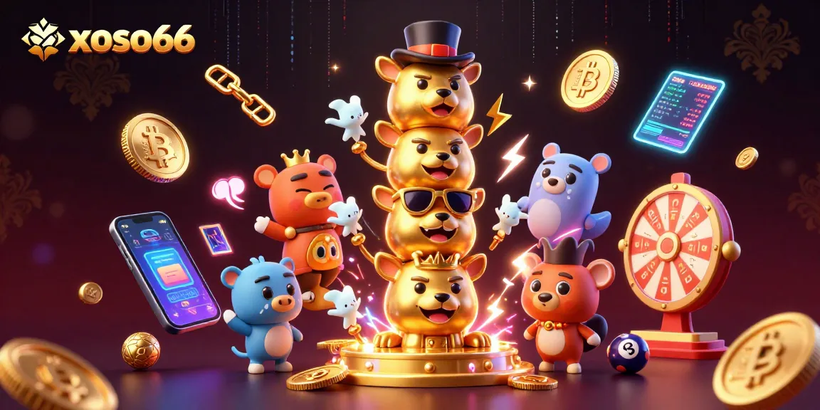 Xoso66 promotes exciting lottery experiences with a dynamic totem and crypto elements.