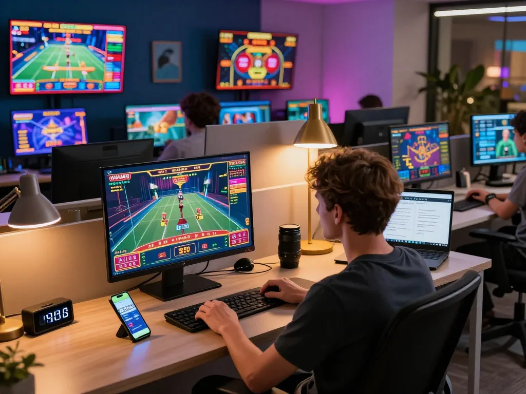 Engaging in online gaming strategies at BL555's dynamic casino, showcasing live dealer and sports betting.