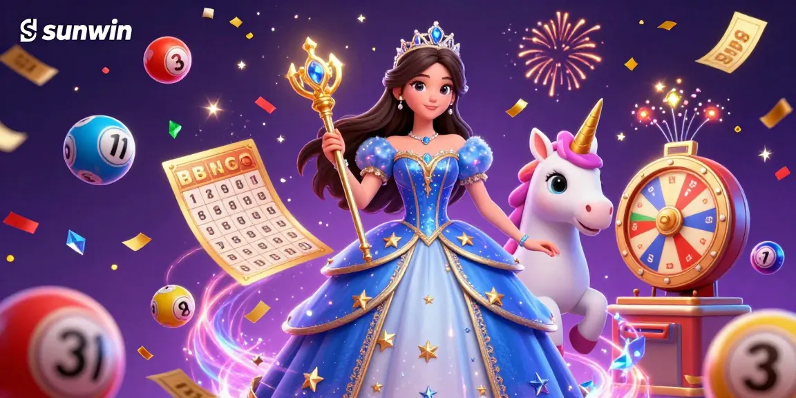 Engage in exciting games at sunwin with vibrant lottery elements and a royal theme.