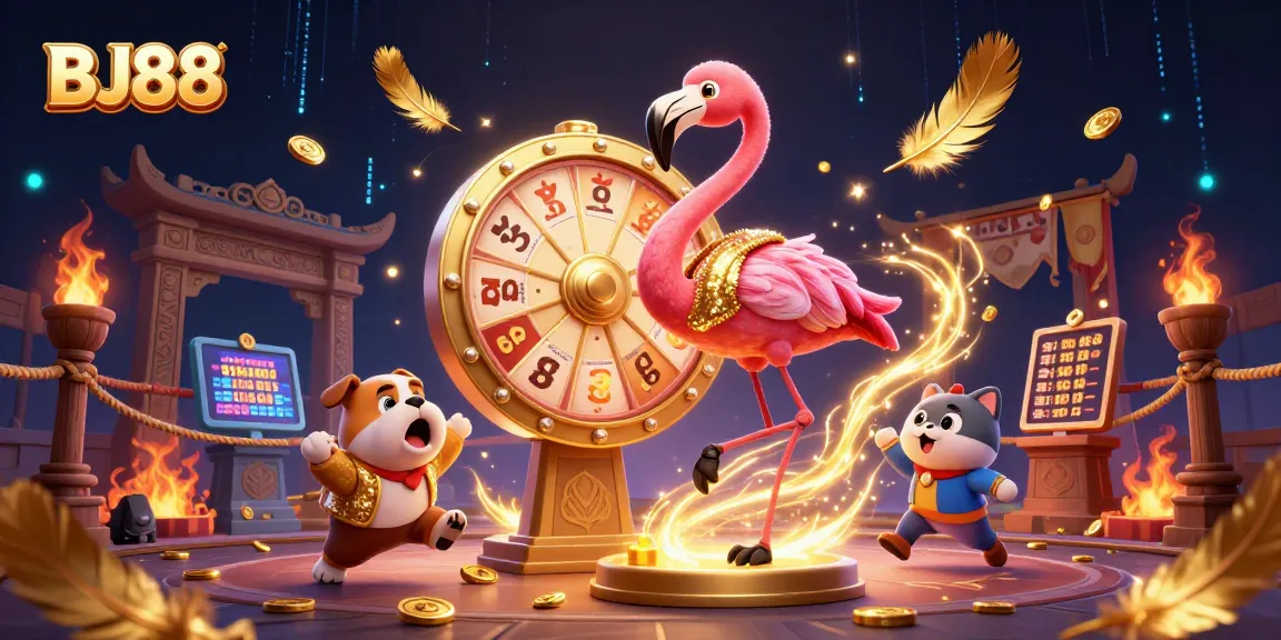 BJ88 offers thrilling betting action with vibrant visuals and dynamic prizes in a captivating scene.