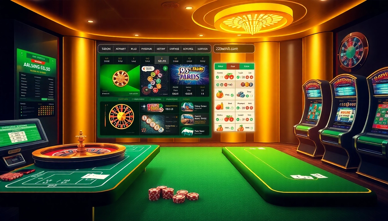 Experience the thrilling online gambling platform 23win1.it.com with vibrant gaming graphics and casino elements.