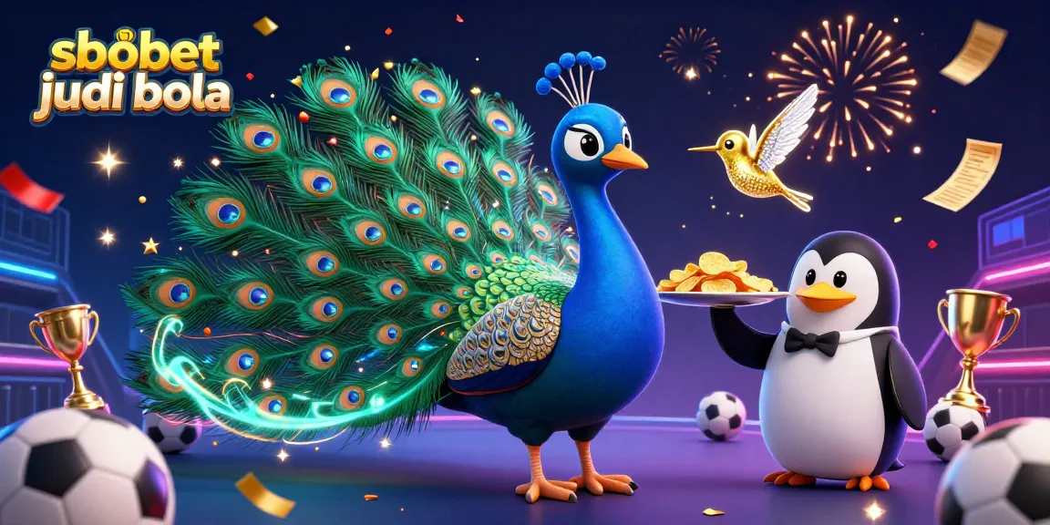 Engage in sbobet judi bola with a vibrant 3D illustration showcasing sports betting excitement.