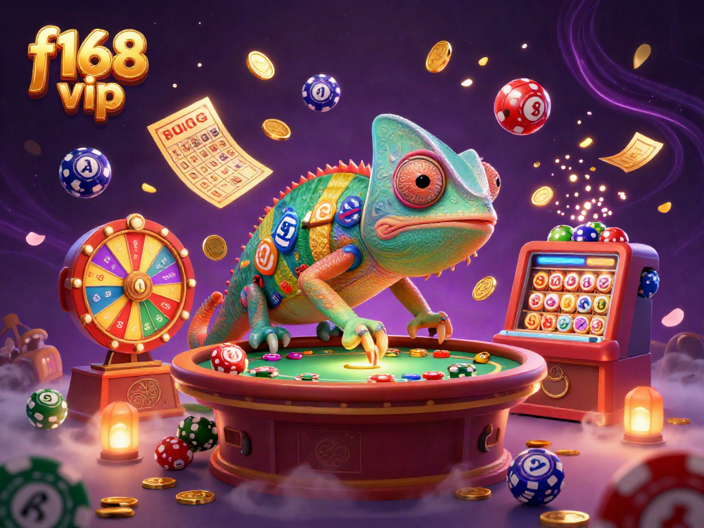 Engage with thrilling gameplay at f168 vip featuring dynamic 3D casino illustration.