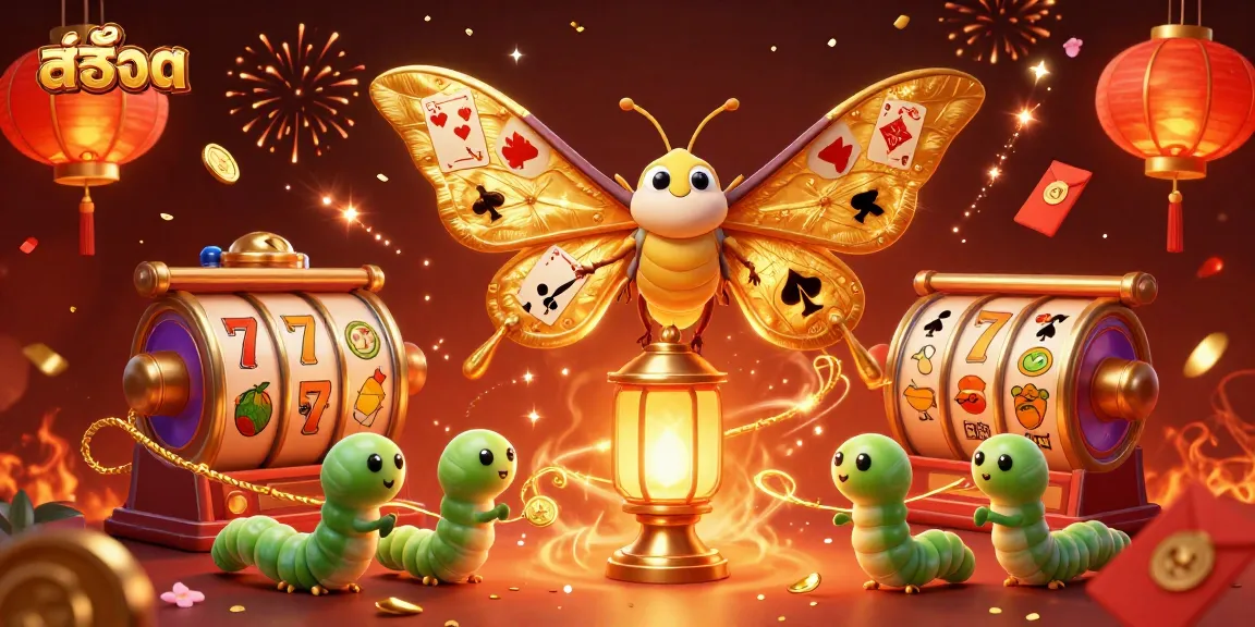 Spin the สล็อต reels with vibrant 3D characters celebrating casino winnings, surrounded by festive decorations.