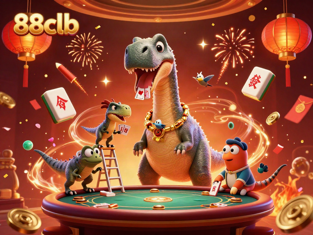 Experience thrilling casino action at 88clb with a playful brontosaurus and clever raptor dealer.