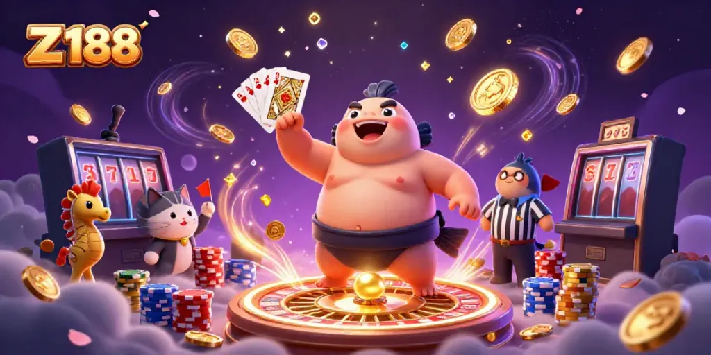 Engage in thrilling gameplay with Z 188’s underwater casino featuring a blowfish champion.