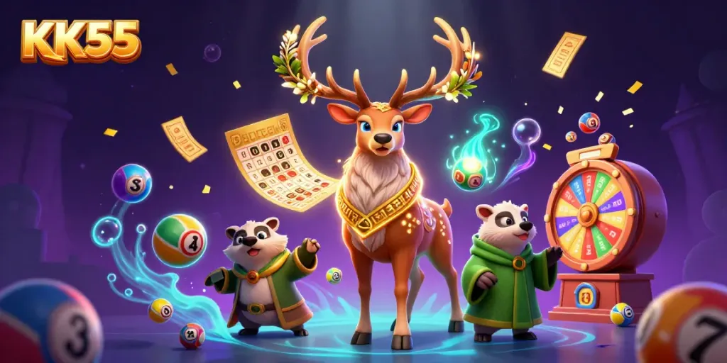 Engage with KK55's thrilling games featuring a Celtic druid and dynamic lottery elements.