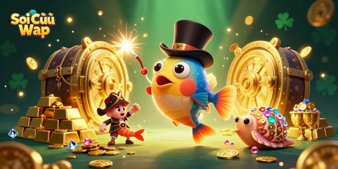 Soi Cầu Wap showcases an engaging 3D underwater scene with treasures illuminating the ocean floor.