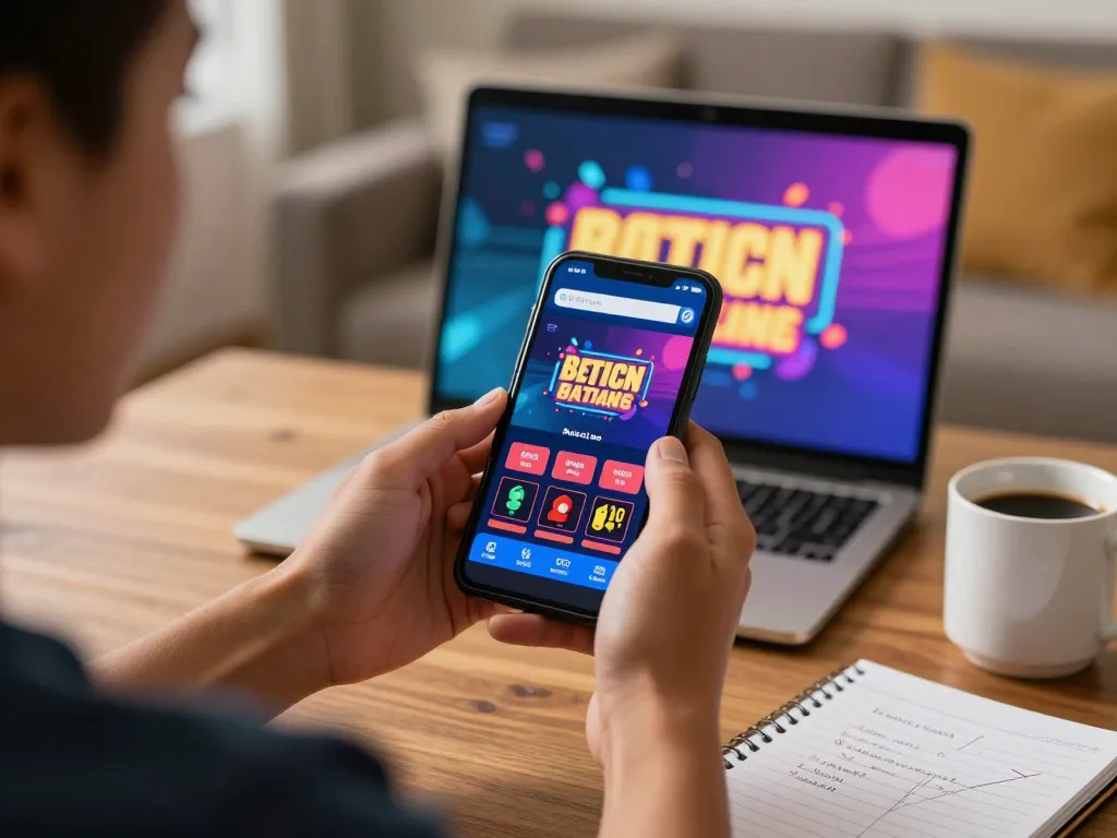 Engaging moment at home with s666 mobile app for casino betting, showcasing strategy notes and a warm environment.