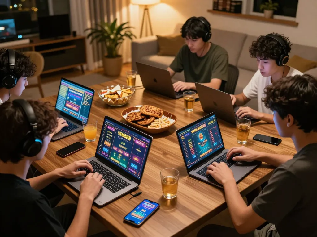 MM88 players engaged in exciting online gaming on laptops and smartphones.