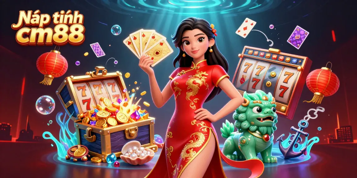 Engage in Nạp tiền cm88 with sophisticated casino elements, vibrant characters, and dynamic visuals.