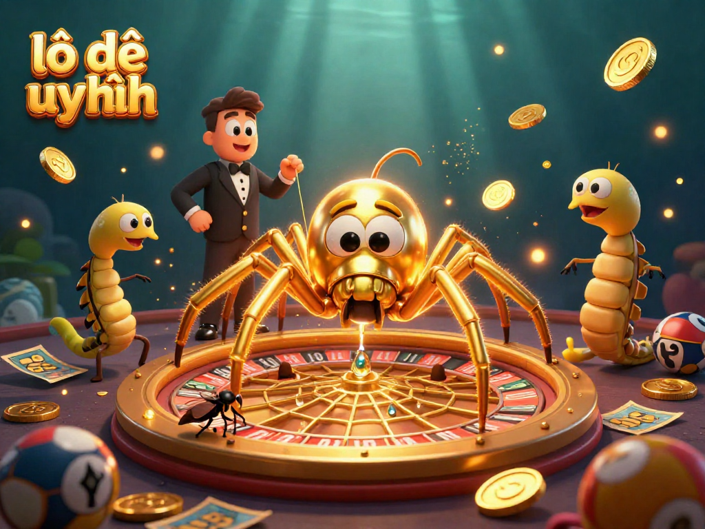 Engage with the lô đề uy tín experience as casino characters spin and cast joyful bets in an animated scene.