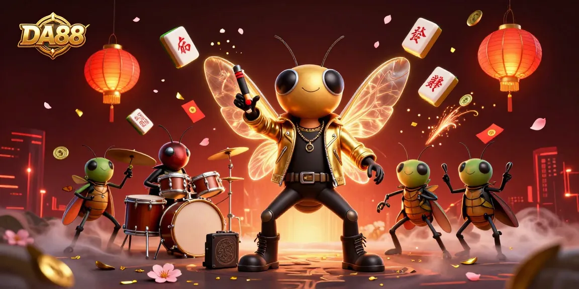 Experience thrilling gameplay with DA88, featuring vibrant 3D casino illustrations and dynamic characters.