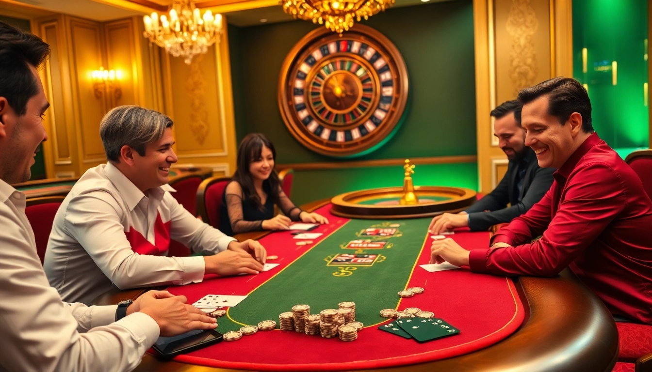 Experience high-stakes poker action at https://zbet.nyc/ with lively players and vibrant casino decor.