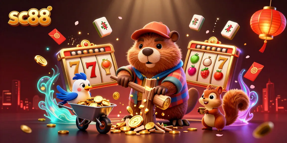 Engage in thrilling play at sc88 with vibrant games and winning coins raining down in a dynamic scene.