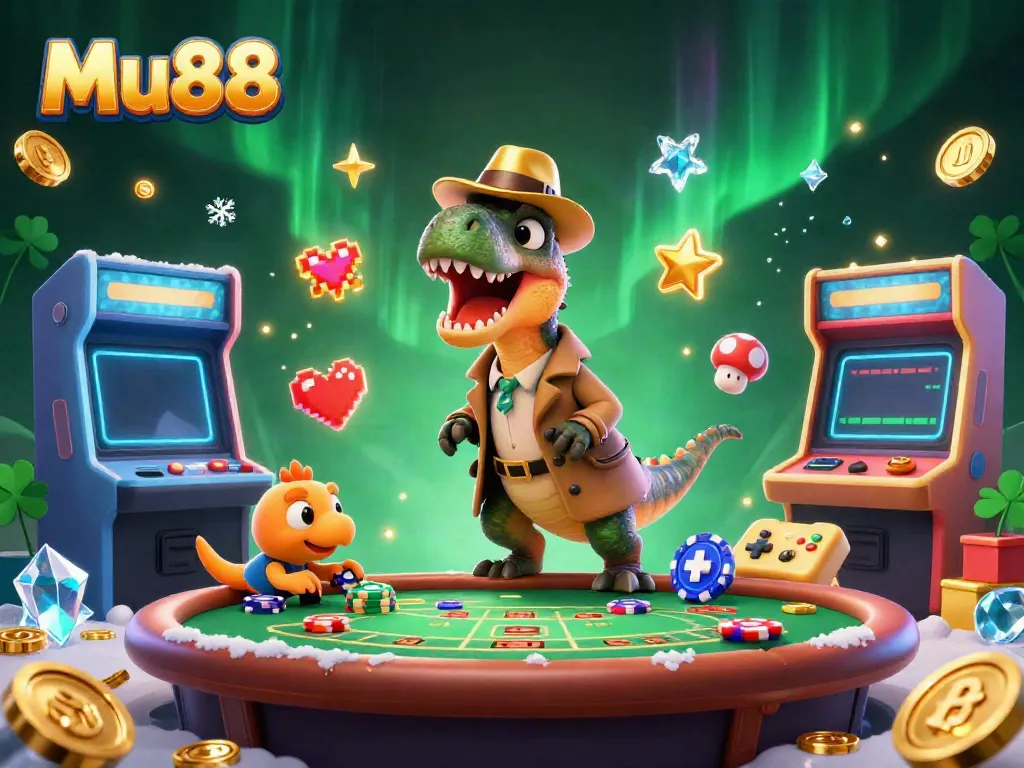 Mu88 offers an exciting blackjack scene with a velociraptor card counter, engaging gameplay elements.