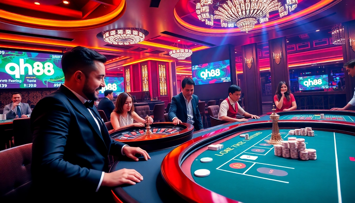 Experience the thrill of wagering at qh88's vibrant casino with live tables and exciting promotions.