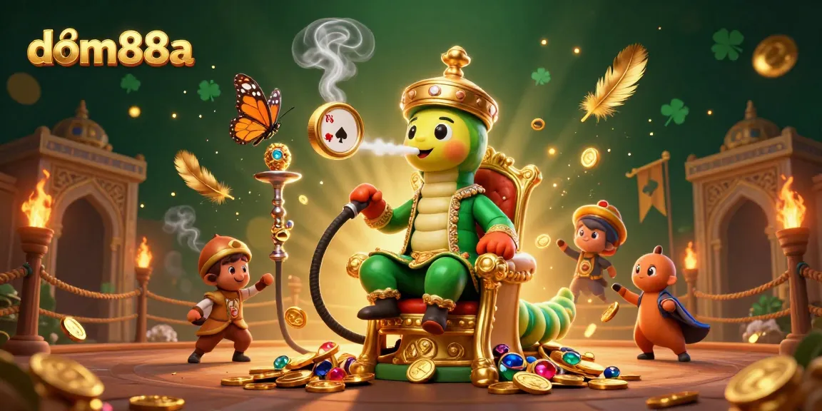 Dom88a offers an exciting gaming experience with a captivating 3D casino illustration of a hookah-master.