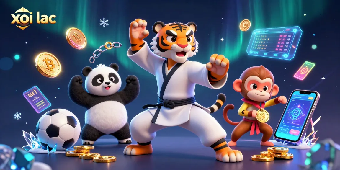 Bet on xoi lac for live sports action featuring a tiger master, panda disciple, and monkey student among dynamic gambling elements.